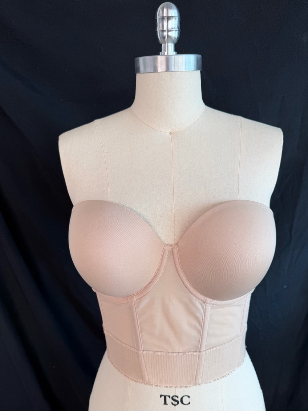 Wacoal 34DDD Red Carpet Longline Strapless Bustier Bra - Nude